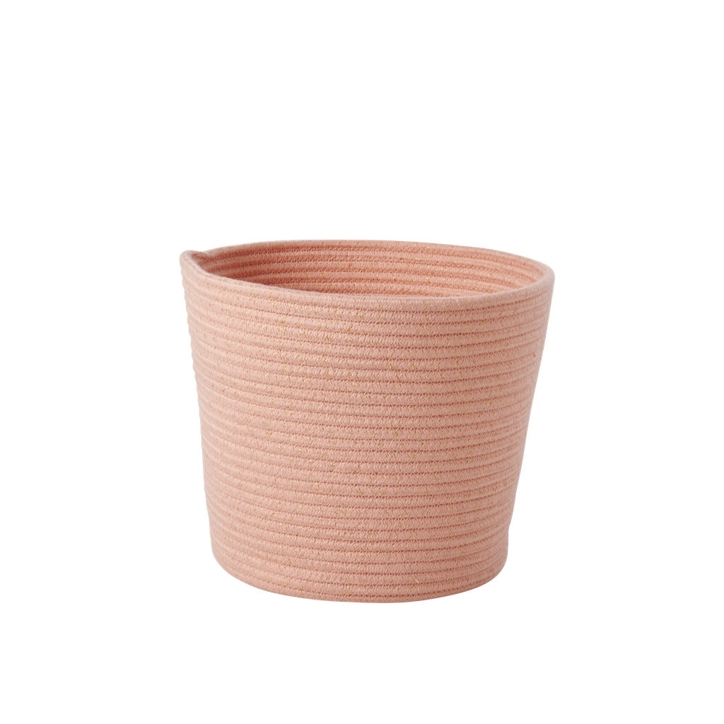 Round Rope Storage Basket Coral By Rice DK Vibrant Home